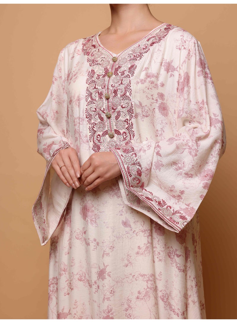 Ikkxa Shaden Jalabiya IK6040 Pink - Image 2